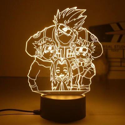 ใหม่ญี่ปุ่นอะนิเมะนารูโตะ3D โคมไฟกลางคืนของเล่น LED ไฟกลางคืนรูปทำปรับปรุงโคมไฟของเล่นสำหรับเด็กวันเกิด. ของขวัญวันคริสต์มาส