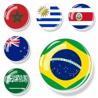 【YF】№✔▲  Flag Refrigerator Brazil Uruguay New Zealand Rica Saudi Arabia Magnetic Fridge Stickers