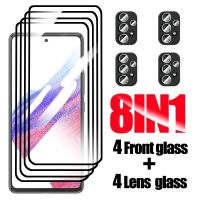 ∋▥ 8in1 for samsung a53 5g protective glass for galaxy a53 a 53 53a screen protector sansung a53 a535g sm-a536u a536u safety glass