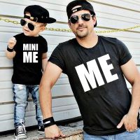 Me And Mini Me Little Print Tshirt Family Matching Clothes Father And Son Clothes Daddy Family Look T