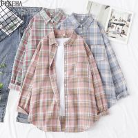 ❂♂◇ Boyfriend Style Shirt Women Plaid Cotton Plaid Shirts Women - Women Blouses Shirt - Aliexpress