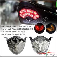 ❖✳✑ Motorcycle Smoke Clear LED Taillight Integrated Tail Turn Signal Lights For Kawasaki Ninja ZX-10R ZX-6R/636 Z750 Z1000 2007-2012