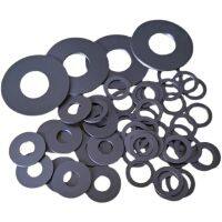 ✱ 50Pcs M1.2 Black Graphite Washer High Temperature Nylon Plastic Gaskets Shim Ultra-Thin Flat Pad 2.3mm 2.5mm-5.15mm Outside DIA