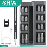 ORIA 62 In 1ไขควงไฟฟ้าชุด USB ไขควงชาร์จใหม่ได้ชุดเครื่องมือ45มม.+ 28มม.S2เหล็ก Bits 3ไฟ LED [สต็อก Ready]