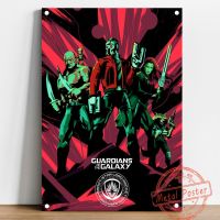 Team Guardians Of The Galaxy Metal Poster TV Shows Movie Game Anime Tin Sign House Decoration Wall Art Room Decor NZ2825（Only one size: 20cmX30cm）(Contact seller, free custom pattern)