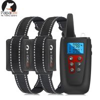 Adjustable Black Reflective Nylon Collar Electric Remote Dog Training Collar 1100yd Range Waterproof Rechargeable Dog Necklace