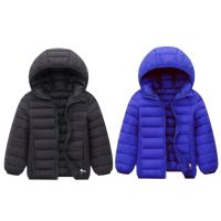 Kids Boy Light Down Jacket Autumn Coats Children Girl Cotton Warm Hooded Outerwear Teenagers Students Clothes 3-14 Years Old New