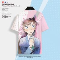 2023 NewDetective Conan Co-nded เสื้อยืดแขนสั้นชาย Maorilan สินค้าอะนิเมะครึ่งแขนฤดูร้อนบาง T