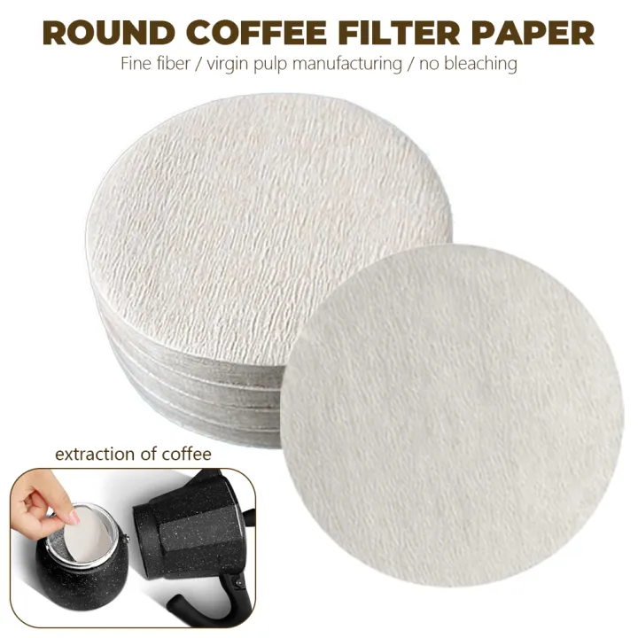 BE TOP 100Pcs Round Coffee Filter Paper Espresso Coffee Maker