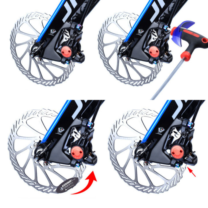 mtb-แผ่นดิสก์เบรกเครื่องมือปรับผ้าจักรยานติดตั้งผู้ช่วยผ้าเบรคโรเตอร์การจัดตำแหน่งเครื่องมือ-spacer-จักรยานชุดซ่อม