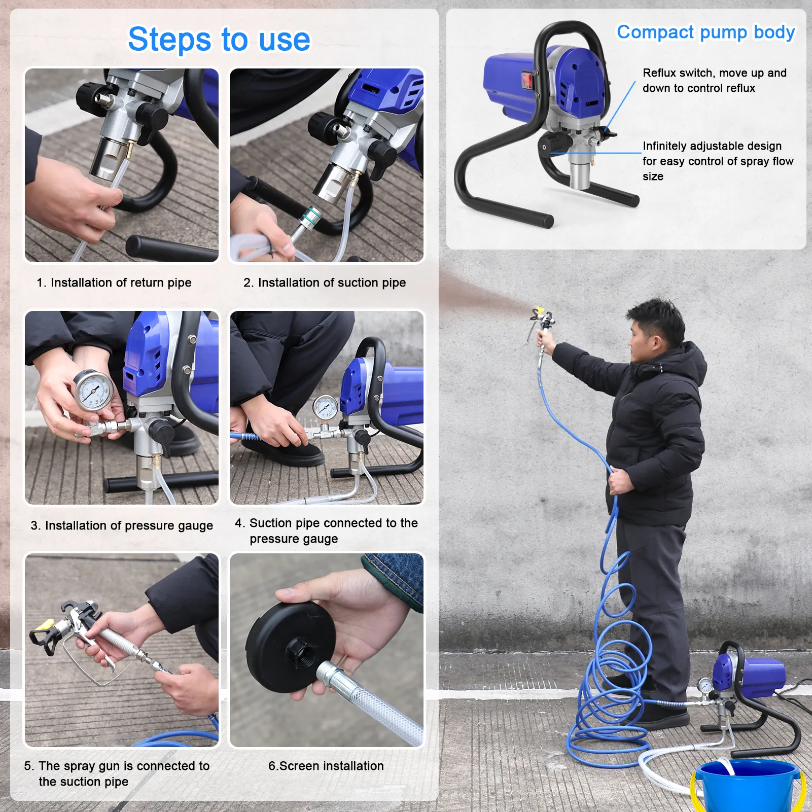 KKmoon Professional Highpressure Airless Sprayer Electric Paint