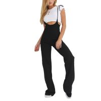 High Waist Wide Leg Pants Casual Lace Up Overalls Women Pant Fashion Flare Trousers