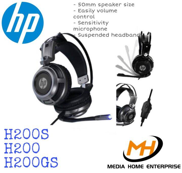 HP Gaming Headset H200 with / without backlight, 50mm speaker size