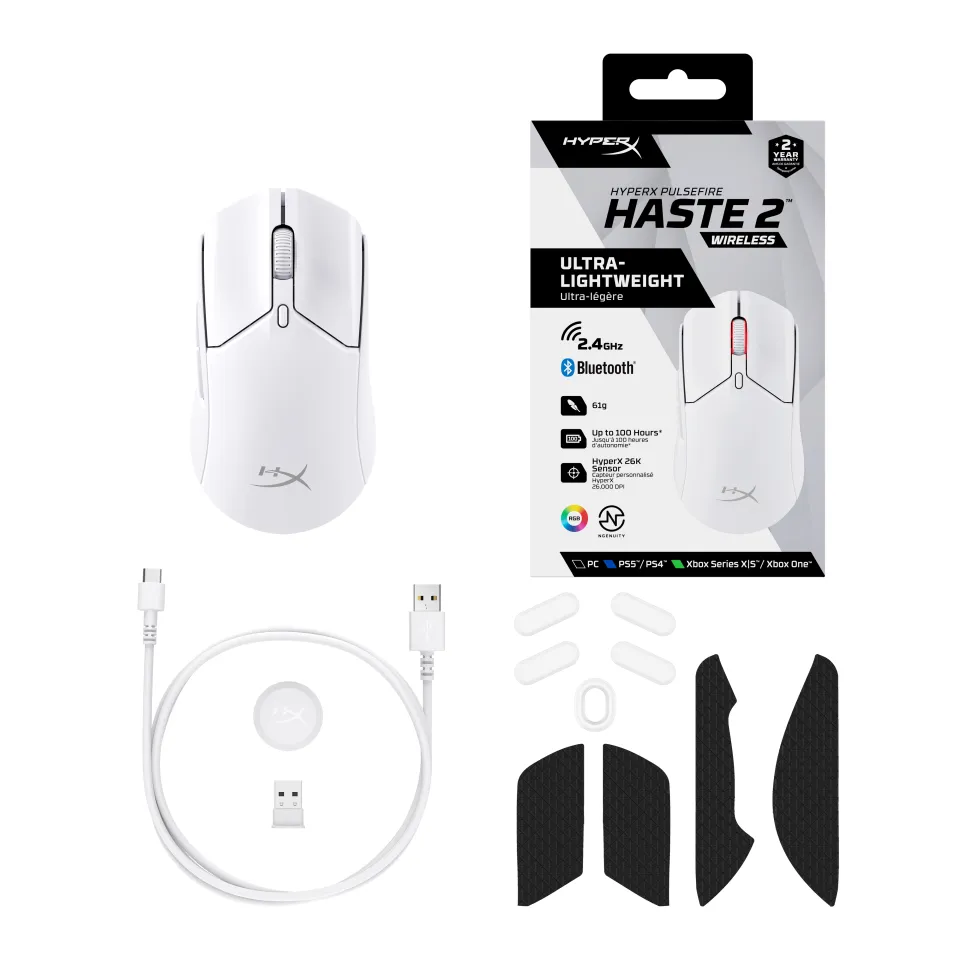 Hyperx Pulsefire Haste 2 Rgb Wireless Gaming Mouse 8000mhz 2.4ghz
