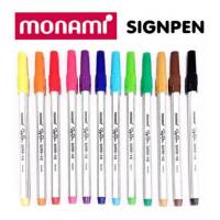 ปากกาสีน้ำ ปากกาเมจิก Monami Sign Pen SUPER ปากกาสี ลายเส้น 1 mm. (1ด้าม) สีเมจิก ปากกาเมจิ