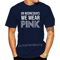 เสื้อยืด พิมพ์ลาย Mean Girls On Wednesday We Wear สีชมพู สําหรับผู้หญิง