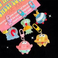 MONDAIES Chubby SpongeBob Key Chain สพันชบ็อบสแควร์แพนท์ Shining Eugene H.krabs พวงกุญแจเครื่องประดับ