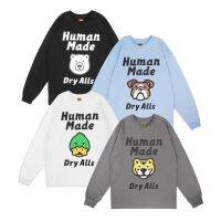 Plus size high street Human Made cartoon duck animal print mens long sleeve T-shirt