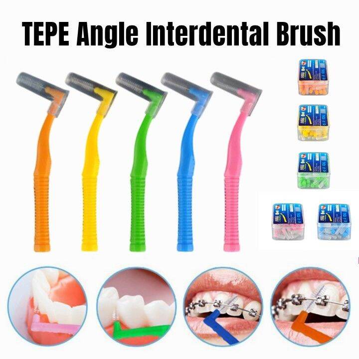 zanker TEPE Interdental Brush Brushes (20/box) Angle Various Sizes ...