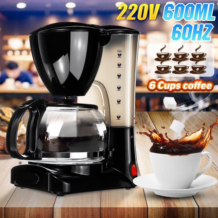 เครื่องชงกาแฟแบบหยด6ถ้วยกาแฟ650W,เครื่องชงกาแฟอเมริกัน