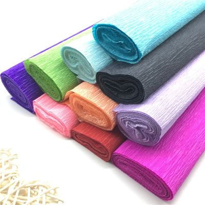 【YF】◙✣✳  250x50CM Colored Crepe Paper Roll Crinkled Flowers Decoration Wrapping