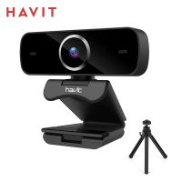 HAVIT 1080P Full HD USB Webcam W/ Microphone Tripod HD Web Camera For PC Computer Mac Laptop Desktop Conference Game Mini Camera