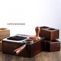 Coffee Handle Bracket Three-in-one Wooden Coffee Base Pressing Powder Cloth Powder Knocking Slag Box All-in-one Coffee Appliance