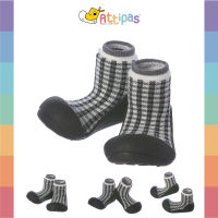 รองเท้าหัดเดิน Attipas รุ่น Chess สี: Black Size :S อายุ 0-6 เดือน [ขนาดฝ่าเท้า 12.6 - 13.5 cm.]