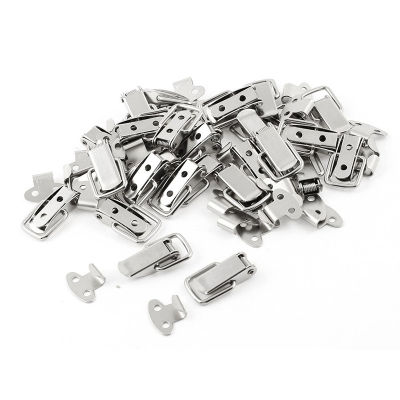 Drawer Closet Spring Loaded Latch Catch Toggle Hasp 30 Set Silver Tone