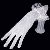 Summer Women Thin Mesh Short Sunscreen Driving Gloves Female Full Finger Non-slip Cycling gloves Anti-UV Sexy Lace Gloves K21