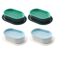 4Pcs Grass Planter Catnip Wheatgrass Seed Sprout Tray Hydroponic Grass Growing Kit Nursery Plant Planting Box Easy to Use 18.9x12.3x4.5cm