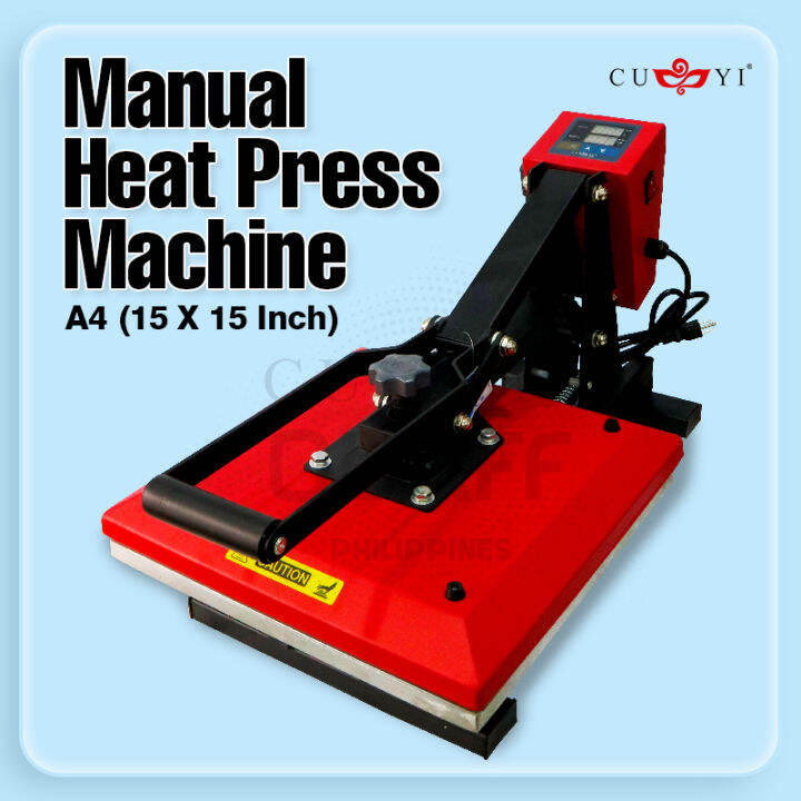 Cuyi A4 Size Digital Heat Press Heavy Duty 15x15inches Flatbed Lazada PH