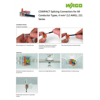 Wago Compact Splicing Connector 20Pcs 50Pcs 100Pcs