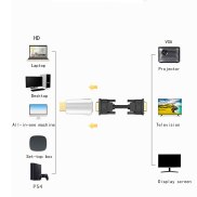 1080P HDMI-Compatible To VGA Converter With 3.5MM Jack Audio Cable Male To