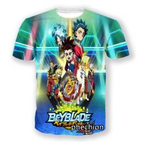 Phechion ใหม่แฟชั่นผู้ชาย/ผู้หญิง Beyblade 3D พิมพ์แขนสั้นเสื้อยืดสบายๆ Hip Hop ฤดูร้อน T เสื้อ Tops S128