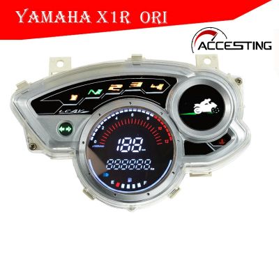 นาฬิกาจับเวลาอิเล็กทรอนิกส์ LCD กันน้ำสำหรับ X1R 135เครื่องมือดิจิตอลรถจักรยานยนต์ปรับความสว่างอัตโนมัติ