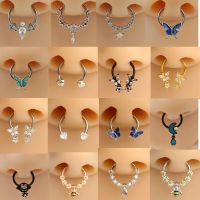 Butterfly Nose Piercing Ring Nase Septum Piercing Ring Surgical Steel Nariz Piercing Ear Cartilage Tragus Goth Piercing Nez Opal Body jewellery