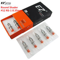 EZ Revolution Tattoo Needles Cartridge Round Shaders #12 0.35mm Long Taper for Cartridge Tattoo Machine and Grips 20 pcs box