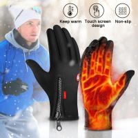 hotx【DT】 Gloves Men TouchScreen Thermal Cycling Fishing Motorcycle MTB Accessories