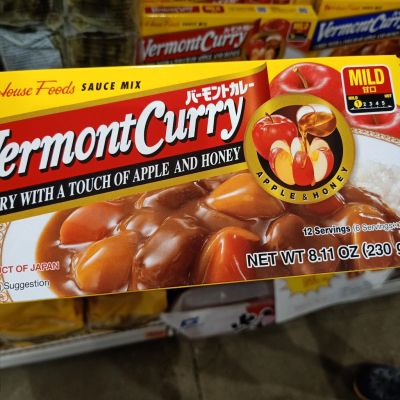 อาหารนำเข้า🌀 House Vermon Kerry Spicy Little Hot Badge House Vermont Curry Hot 238g