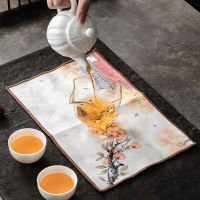 Japanese Style Cotton Linen Water Absorbent Tea Towel Tea Ceremony Utensils Tablecloth Rag Tea Mat Tea Ceremony Utensils