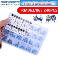 240Pcs/Box 24Values RM065 100R - 2M RM063 Carbon Film Horizontal Trimpot Potentiometer Assortment Kit Variable Resistor NEWSOURC