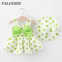 【Ladies shop】 Girl2020Hat เด็ก YALOODE 2ชิ้นชุดเด็ก39; SSleeveless Dot Print Baby Birthday PartyDress