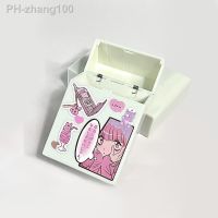 INS White Plastic Storage Box Kpop Photocard Holder Organizer Stickers Classification Container Boxes Korean School Stationery