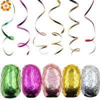 【cw】 6PCS/Pack 5mmx10m Rope Foil Air Wrapping Wedding Birthday Decoration