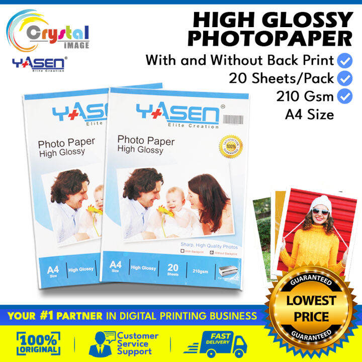 High Glossy Photo Paper 210GSM A4 Size (With and Without Back Print) 20