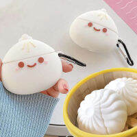 For Airpods Pro 3D Cute Cartoon Steamed Stuffed Bun Case for Apple Airpods 1 2 3 Chinese Cuisines Baozi Wireless Earphone Cover Headphones Accessories