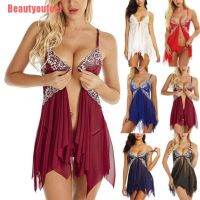 COD DSFGERTERYII (Beautyoufeel) Plus Size Women Sexy Lace Bodysuit Lingerie Nightdress Nightie Sleepwear New2020