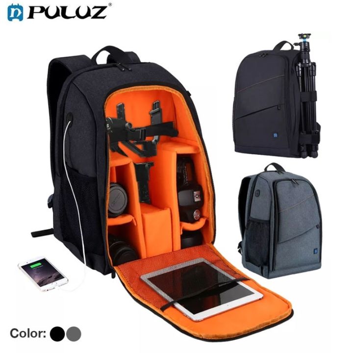กระเป๋าเป้สะพายหลัง-puluz-สำหรับใส่กล้อง-ขาตั้ง-อุปกรณ์กล้อง-และอุปกรณ์เสริมต่างๆ-กันน้ำ-จุของได้เยอะ-น้ำหนักเบา