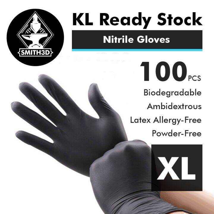 Nitrile Multipurpose Gloves Powder Free for Handling Resin 3D Printing